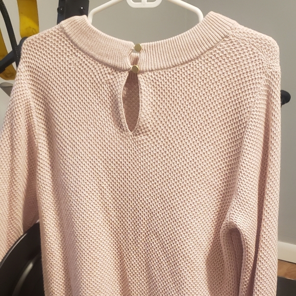 Light Pink Waffle Sweater - Picture 4 of 4